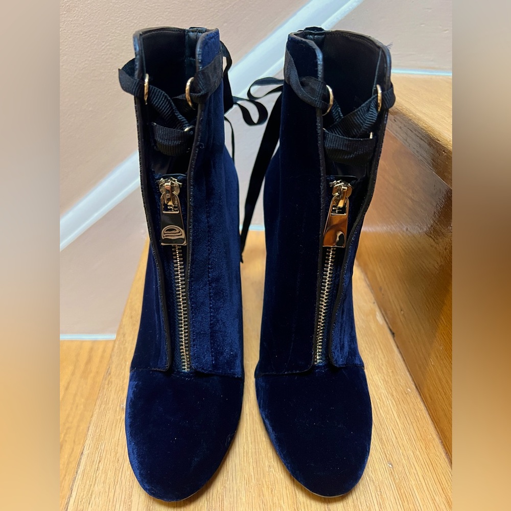 Zara suede ankle boots - Royal blue